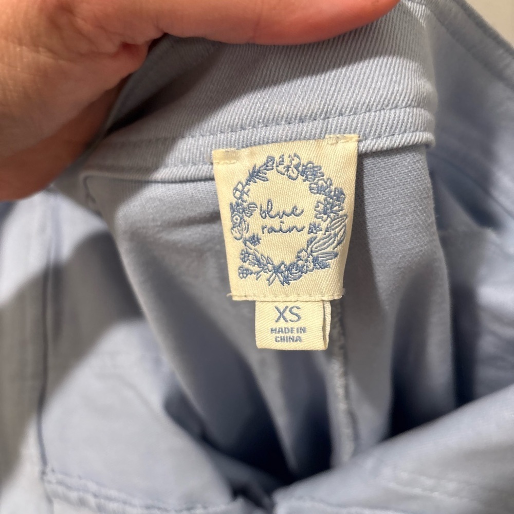 Tara Baby Blue Cullote Pants - Picture 3 of 4